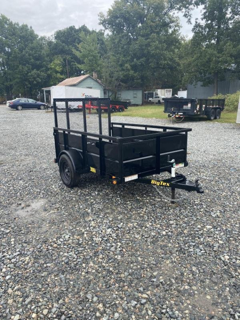 New 2025 Big Tex 5x8 30SV w/ 4' Spring Assist Gate and 2' Solid Sides Utility Trailer
