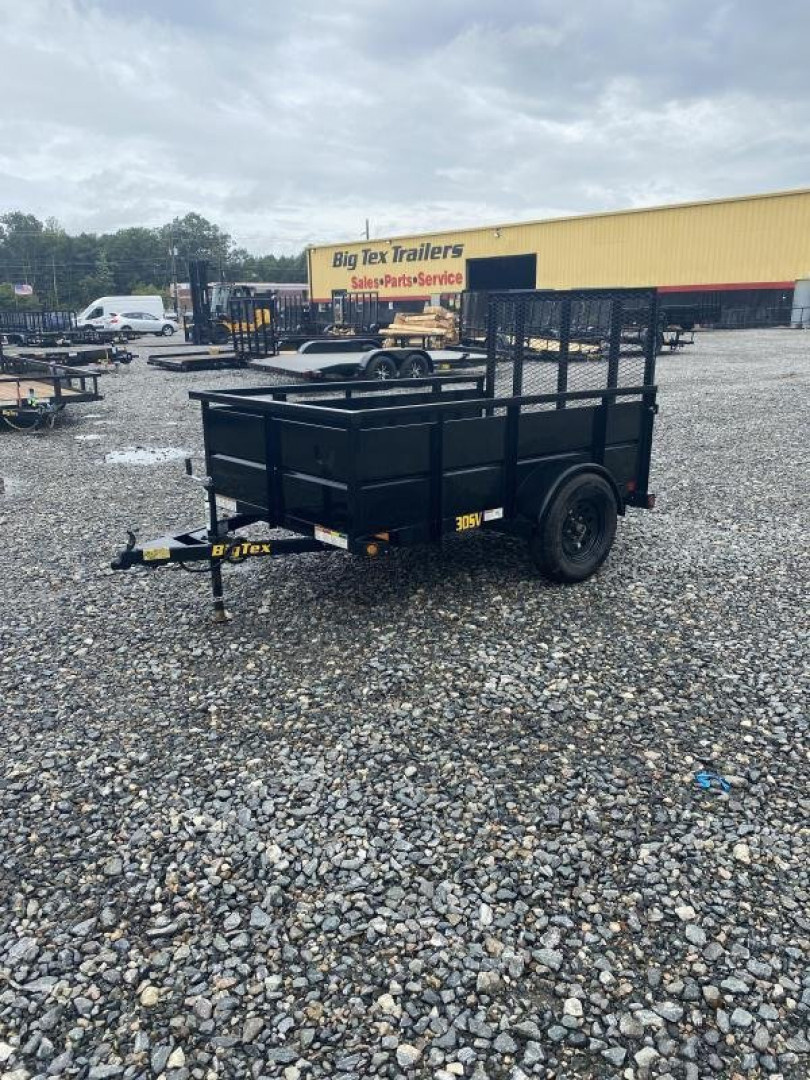 New 2025 Big Tex 5x8 30SV w/ 4' Spring Assist Gate and 2' Solid Sides Utility Trailer