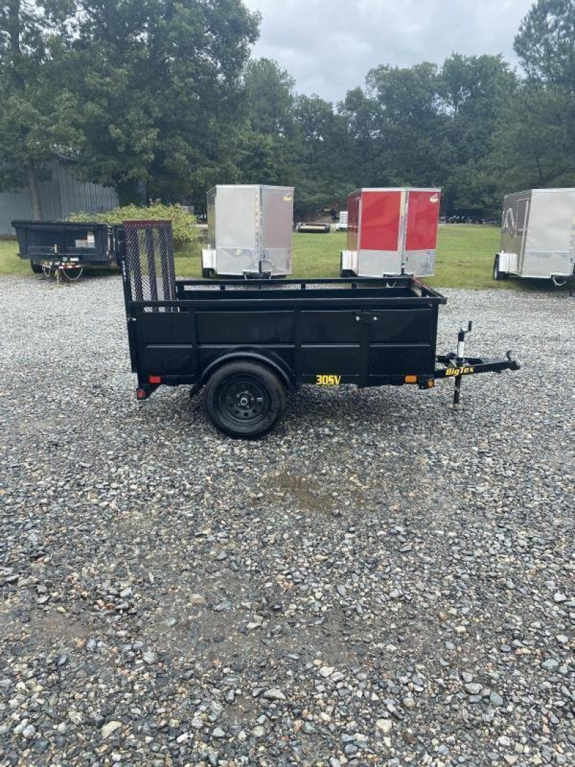 New 2025 Big Tex 5x8 30SV w/ 4' Spring Assist Gate and 2' Solid Sides Utility Trailer