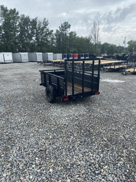 New 2025 Big Tex 5x8 30SV w/ 4' Spring Assist Gate and 2' Solid Sides Utility Trailer