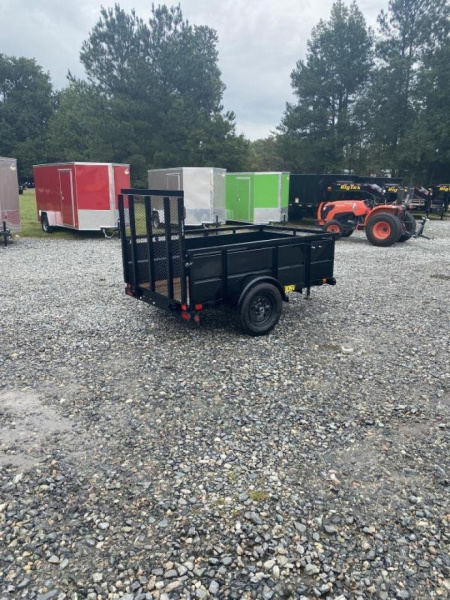 New 2025 Big Tex 5x8 30SV w/ 4' Spring Assist Gate and 2' Solid Sides Utility Trailer