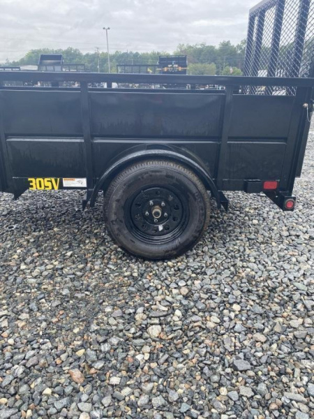 New 2025 Big Tex 5x8 30SV w/ 4' Spring Assist Gate and 2' Solid Sides Utility Trailer