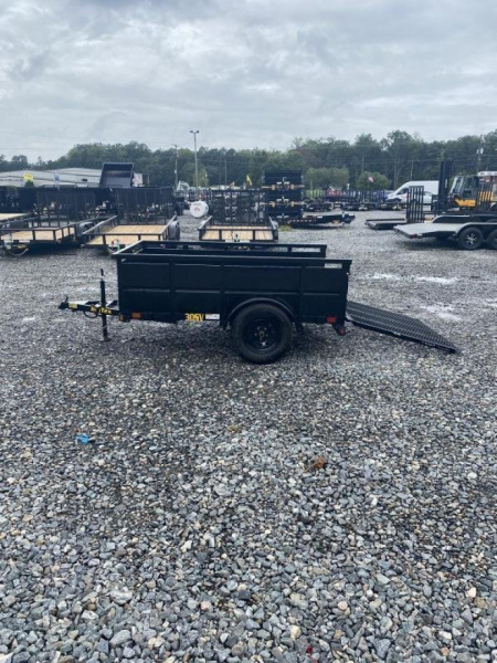 New 2025 Big Tex 5x8 30SV w/ 4' Spring Assist Gate and 2' Solid Sides Utility Trailer