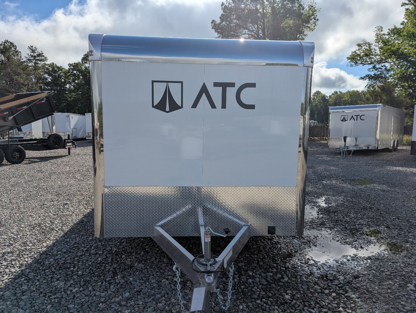 New 2025 ATC Rom 8.5x24 10K Aluminum w/ Premium Side Escape Door Car Trailer