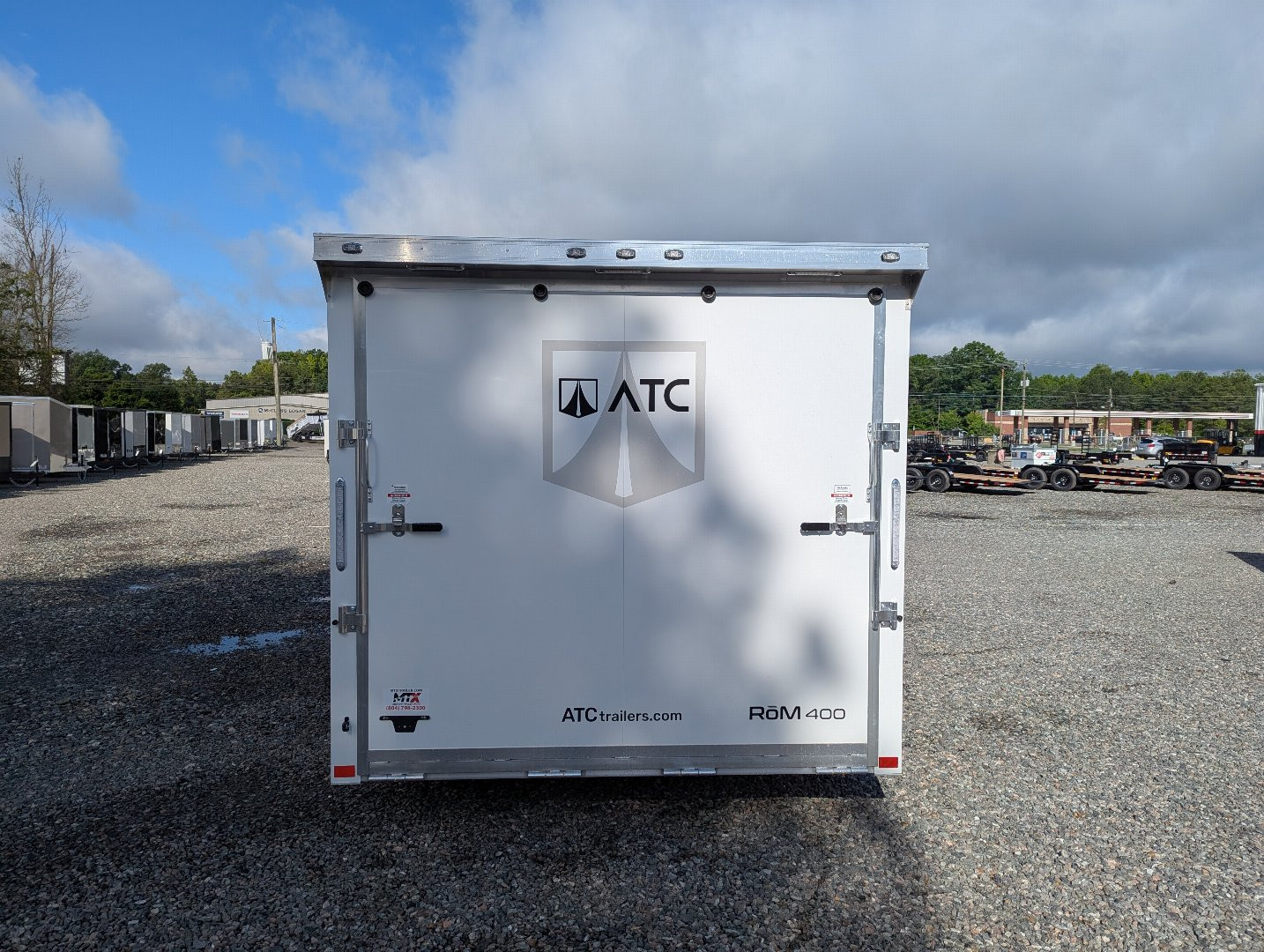 New 2025 ATC Rom 8.5x24 10K Aluminum w/ Premium Side Escape Door Car Trailer