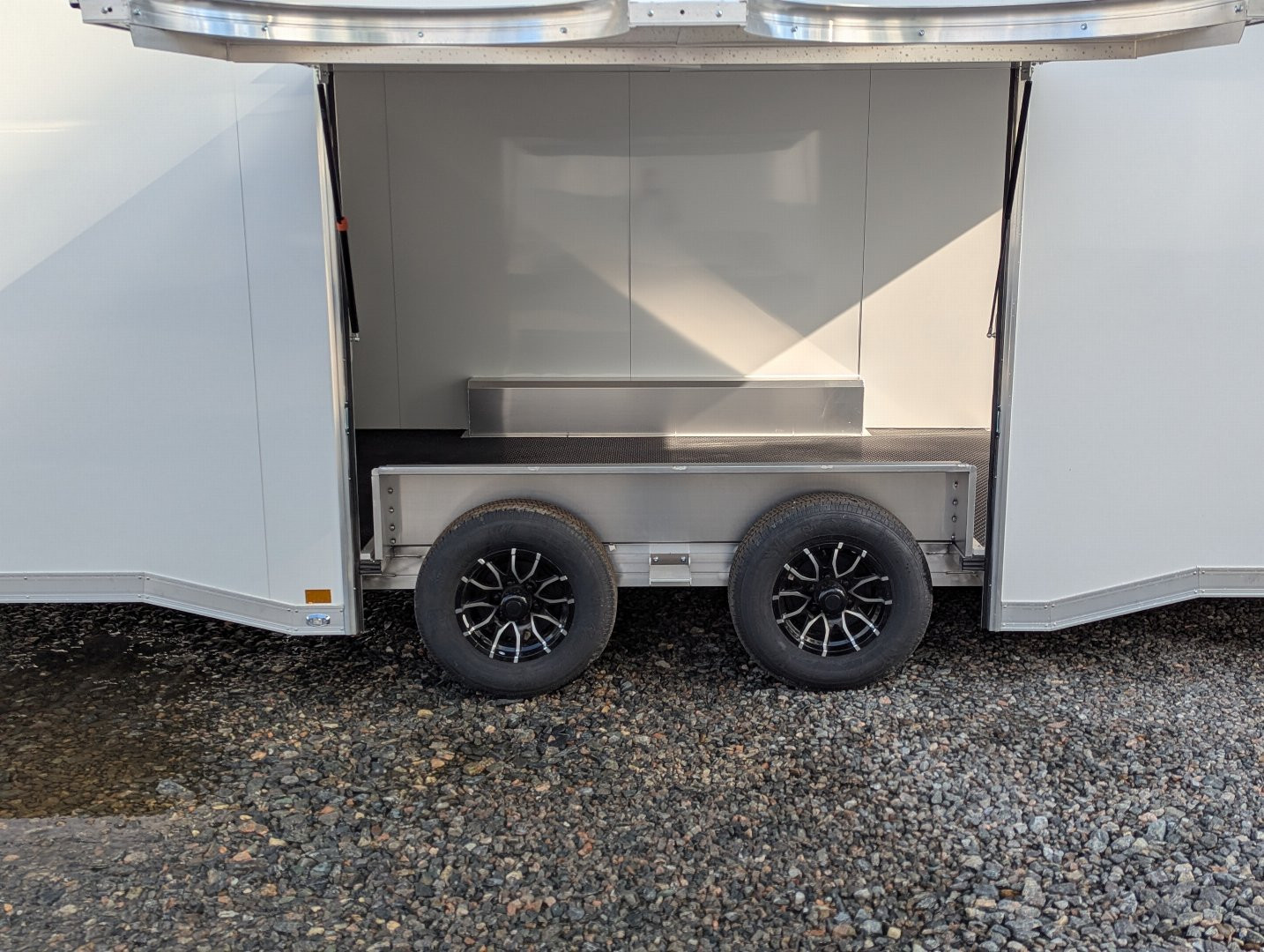 New 2025 ATC Rom 8.5x24 10K Aluminum w/ Premium Side Escape Door Car Trailer
