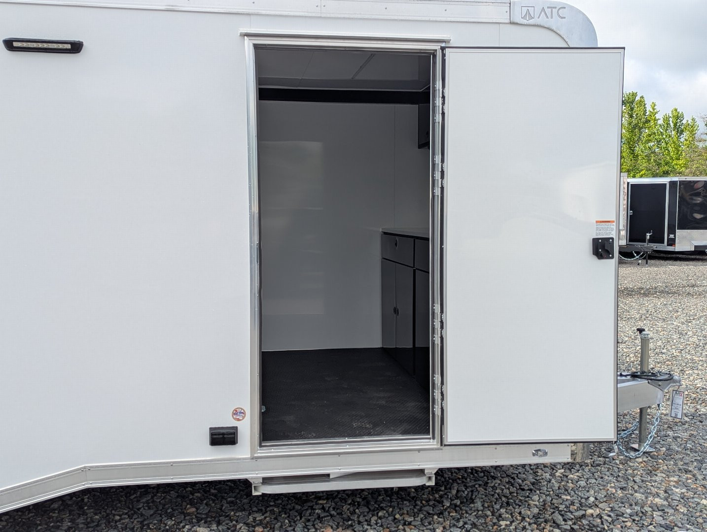 New 2025 ATC Rom 8.5x24 10K Aluminum w/ Premium Side Escape Door Car Trailer