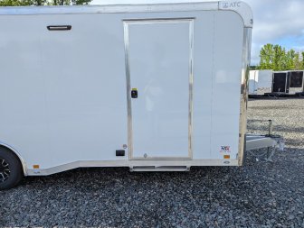 New 2025 ATC Rom 8.5x24 10K Aluminum w/ Premium Side Escape Door Car Trailer