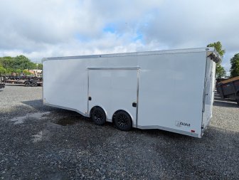 New 2025 ATC Rom 8.5x24 10K Aluminum w/ Premium Side Escape Door Car Trailer