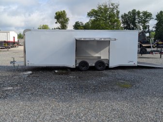 New 2025 ATC Rom 8.5x24 10K Aluminum w/ Premium Side Escape Door Car Trailer