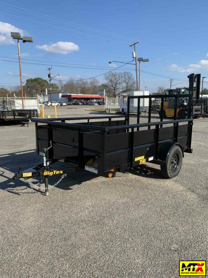 New 2025 Big Tex 6x10 35SV w/ Spring Assist Gate and 2' Solid Sides Utility Trailer
