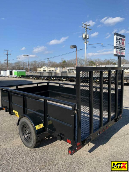 New 2025 Big Tex 6x10 35SV w/ Spring Assist Gate and 2' Solid Sides Utility Trailer