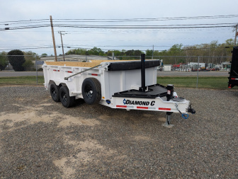 New 2025 Diamond C LPT 207 7x14 Telescopic Dump Trailer 14900 GVWR
