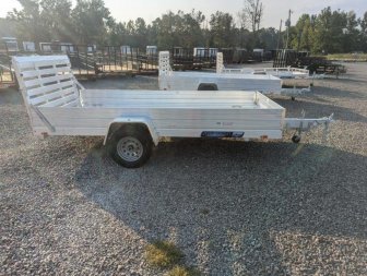 New 2025 ALUMA 6812H w/ 12" Solid Sides & Gate Utility Trailer