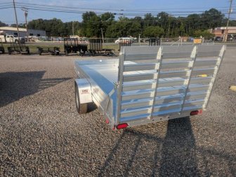 New 2025 ALUMA 6812H w/ 12" Solid Sides & Gate Utility Trailer