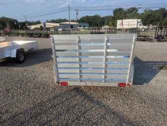 New 2025 ALUMA 6812H w/ 12" Solid Sides & Gate Utility Trailer