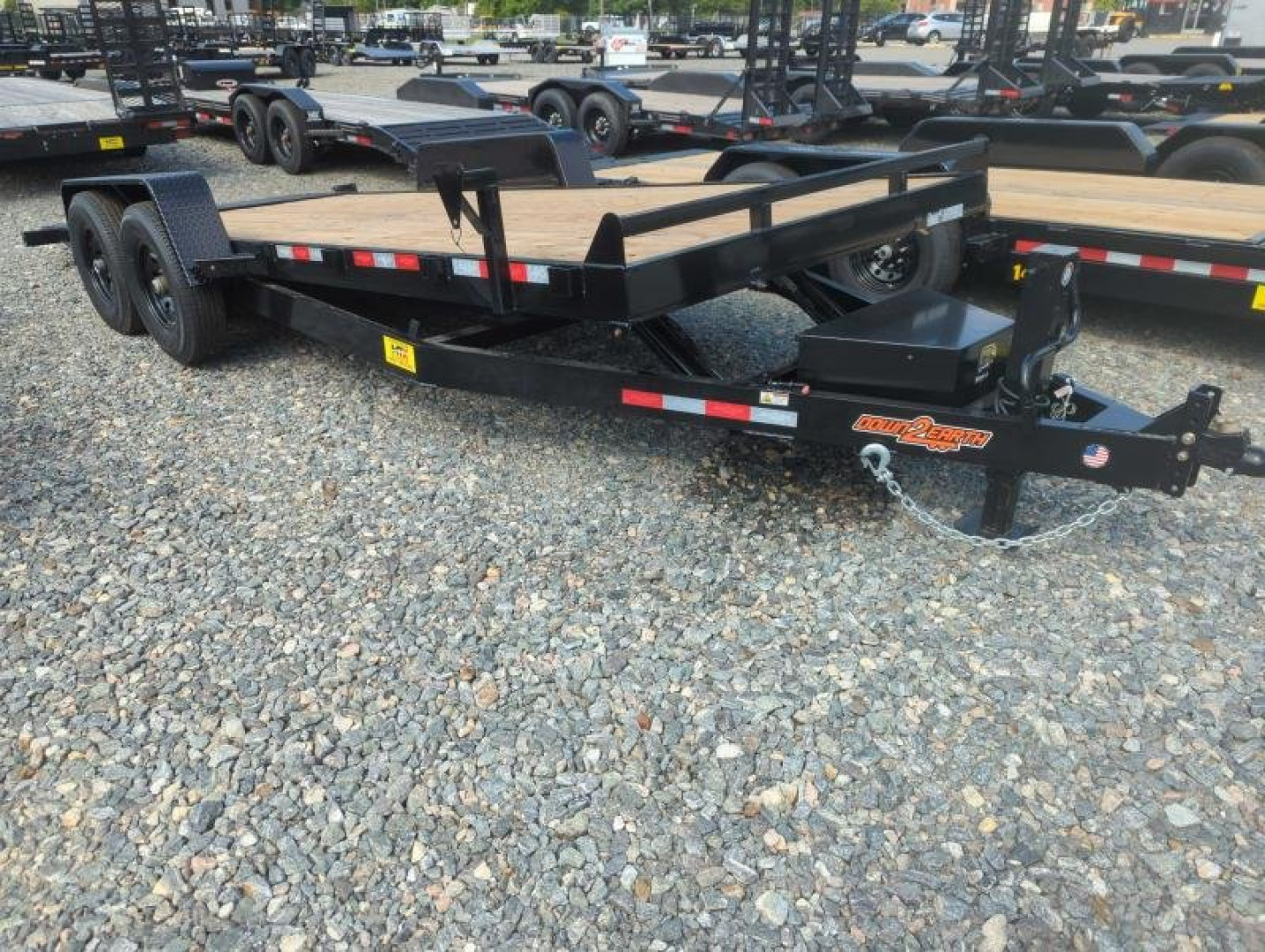 New 2024 Down 2 Earth Trailers 20ft 14K w/ Wood Deck Power Tilt