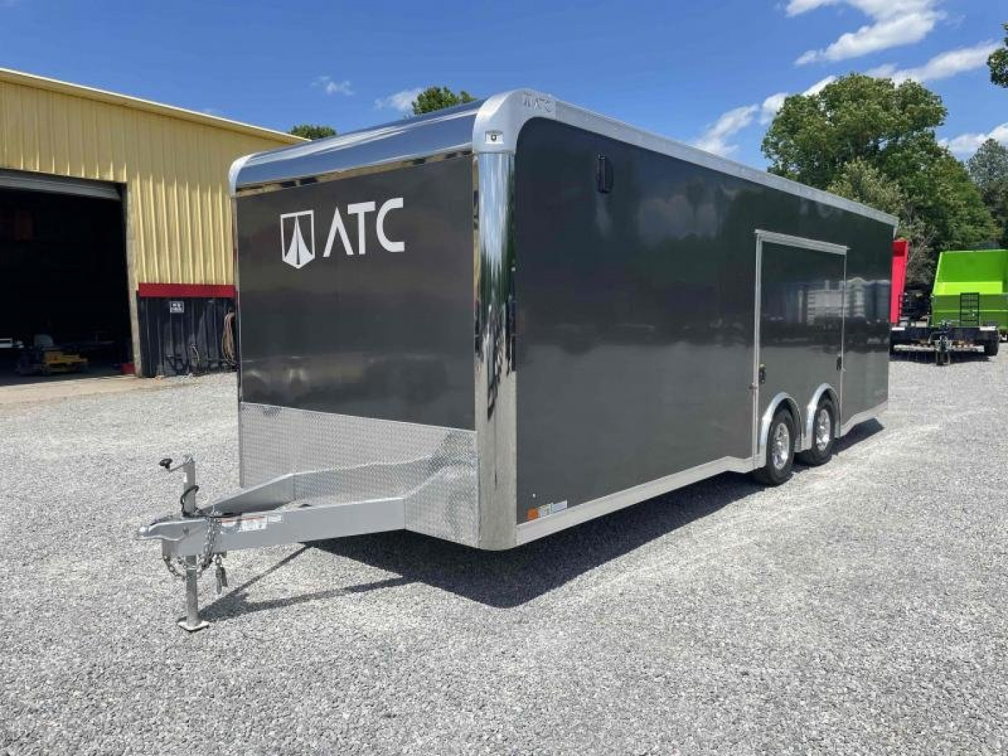New 2022 ATC Raven Limited 8.5x24 10K Aluminum Car Trailer w/ Premium Side Escape Door