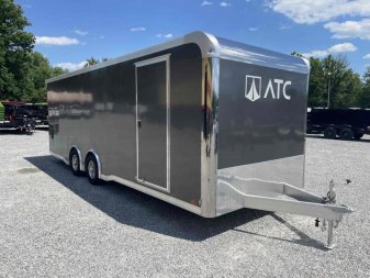 New 2022 ATC Raven Limited 8.5x24 10K Aluminum Car Trailer w/ Premium Side Escape Door