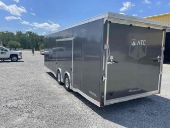 New 2022 ATC Raven Limited 8.5x24 10K Aluminum Car Trailer w/ Premium Side Escape Door