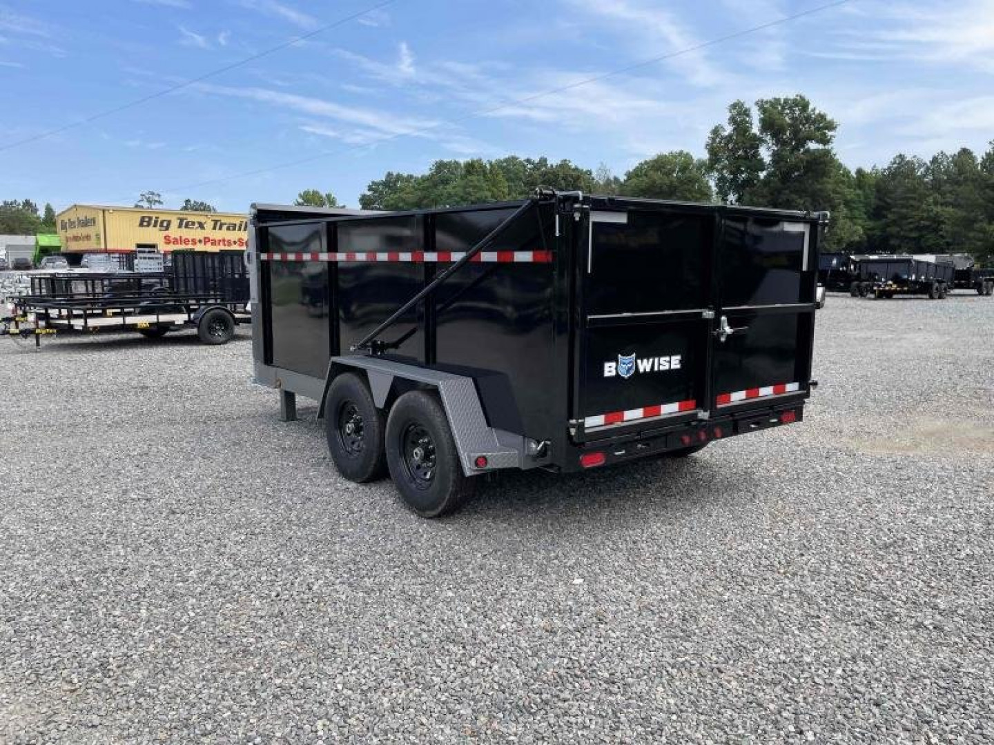 New 2023 BWise 7x14 DLPG14-16 Gooseneck Dump w/ 4ft Sides 16800 GVWR