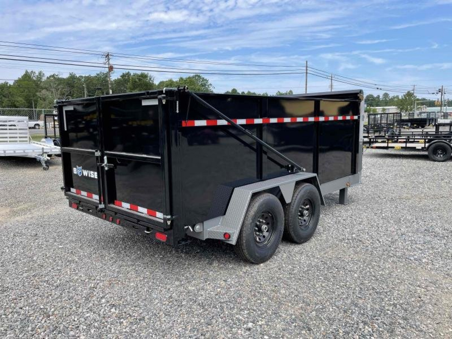 New 2023 BWise 7x14 DLPG14-16 Gooseneck Dump w/ 4ft Sides 16800 GVWR