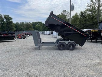 New 2023 BWise 7x14 DLPG14-16 Gooseneck Dump w/ 4ft Sides 16800 GVWR