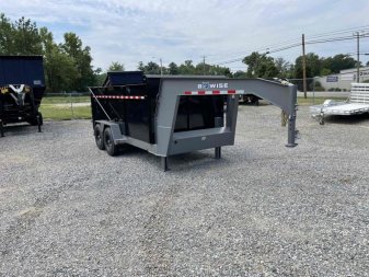 New 2023 BWise 7x14 DLPG14-16 Gooseneck Dump w/ 4ft Sides 16800 GVWR