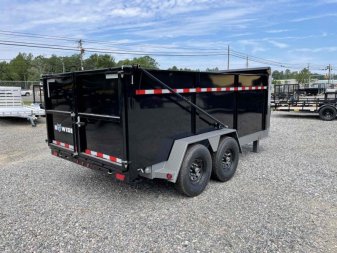 New 2023 BWise 7x14 DLPG14-16 Gooseneck Dump w/ 4ft Sides 16800 GVWR