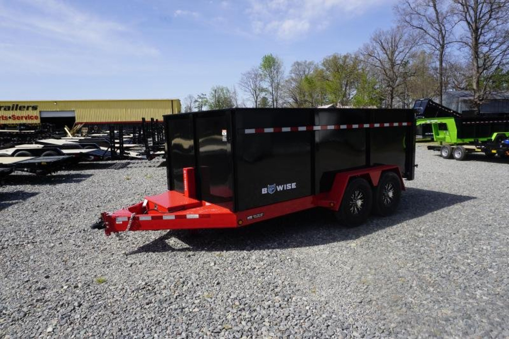 New 2022 BWise 7x14 DLP14-15 Low Pro 4ft Side Dump w/ 15400 GVWR