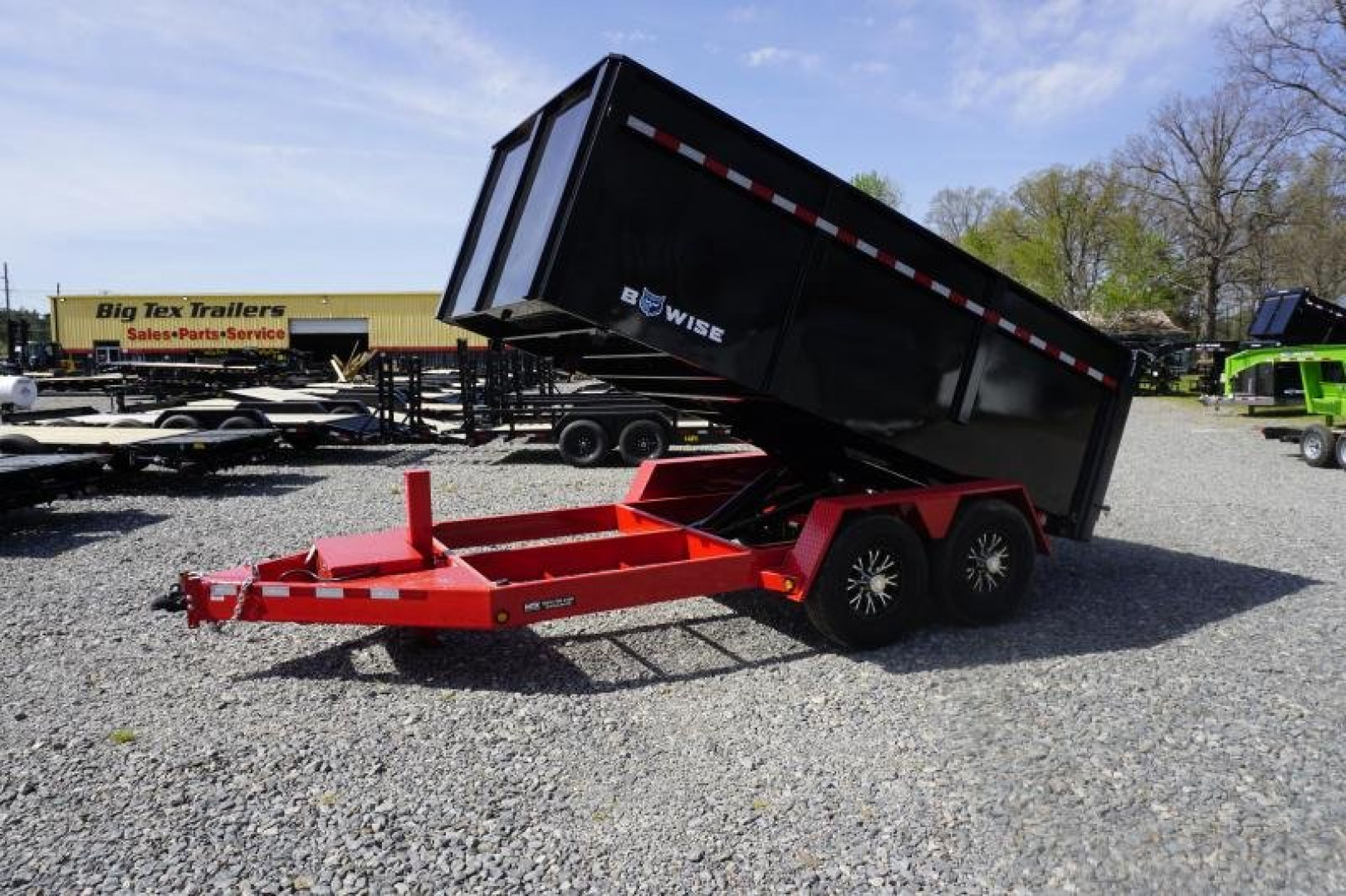 New 2022 BWise 7x14 DLP14-15 Low Pro 4ft Side Dump w/ 15400 GVWR