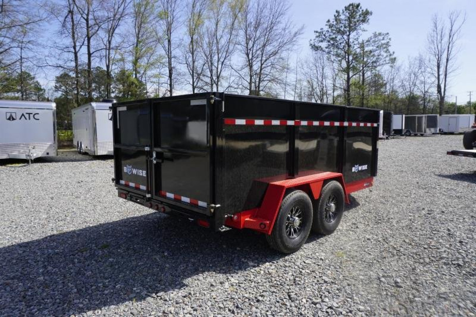 New 2022 BWise 7x14 DLP14-15 Low Pro 4ft Side Dump w/ 15400 GVWR