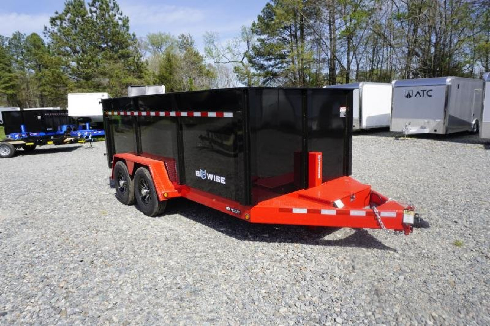 New 2022 BWise 7x14 DLP14-15 Low Pro 4ft Side Dump w/ 15400 GVWR