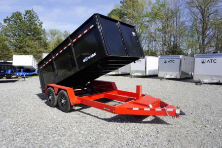 New 2022 BWise 7x14 DLP14-15 Low Pro 4ft Side Dump w/ 15400 GVWR