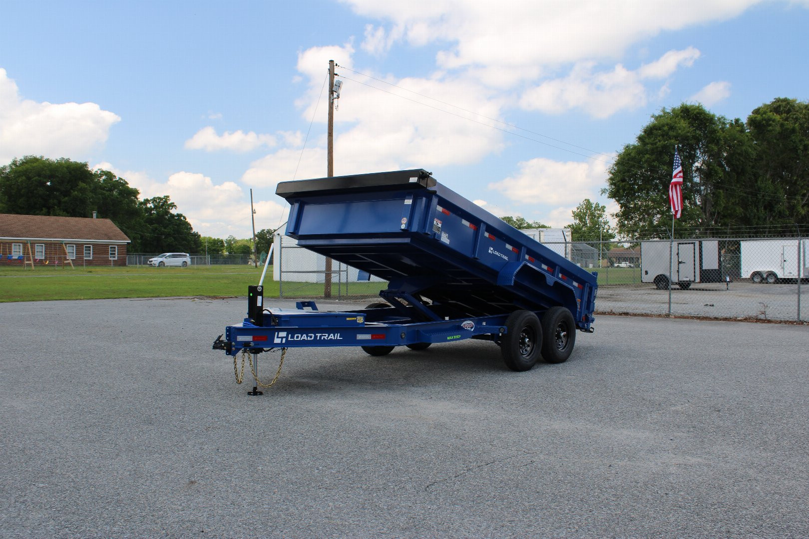 New 2025 Load Trail Low Pro 7X14 14K Dump Trailer w/ 2' Sides & Hydraulic Jack *FALL SALE*
