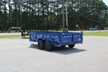 New 2025 Load Trail Low Pro 7X14 14K Dump Trailer w/ 2' Sides & Hydraulic Jack *FALL SALE*