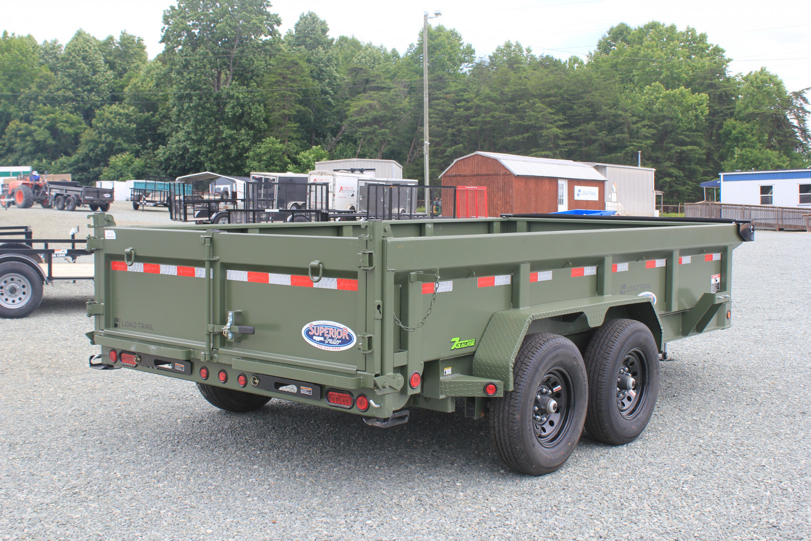New 2025 Load Trail Low Pro 7X14 14K Dump Trailer w/ 2' Sides & Hydraulic Jack *FALL SALE*