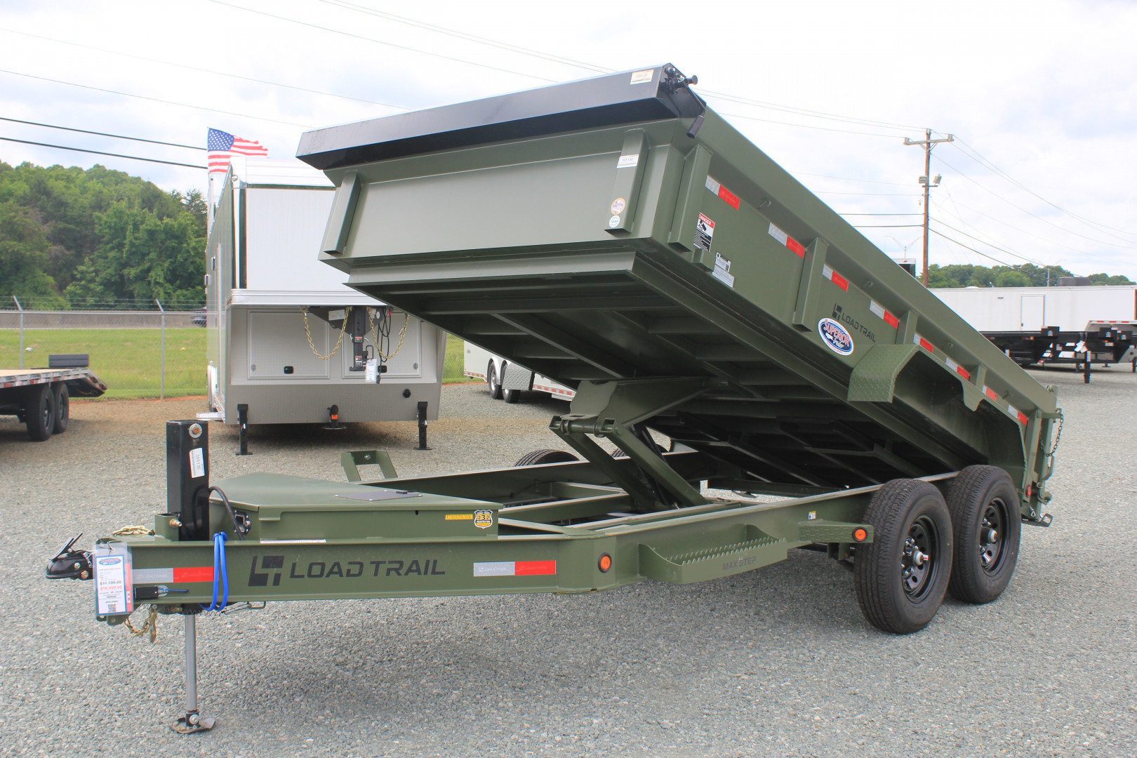 New 2025 Load Trail Low Pro 7X14 14K Dump Trailer w/ 2' Sides & Hydraulic Jack *FALL SALE*