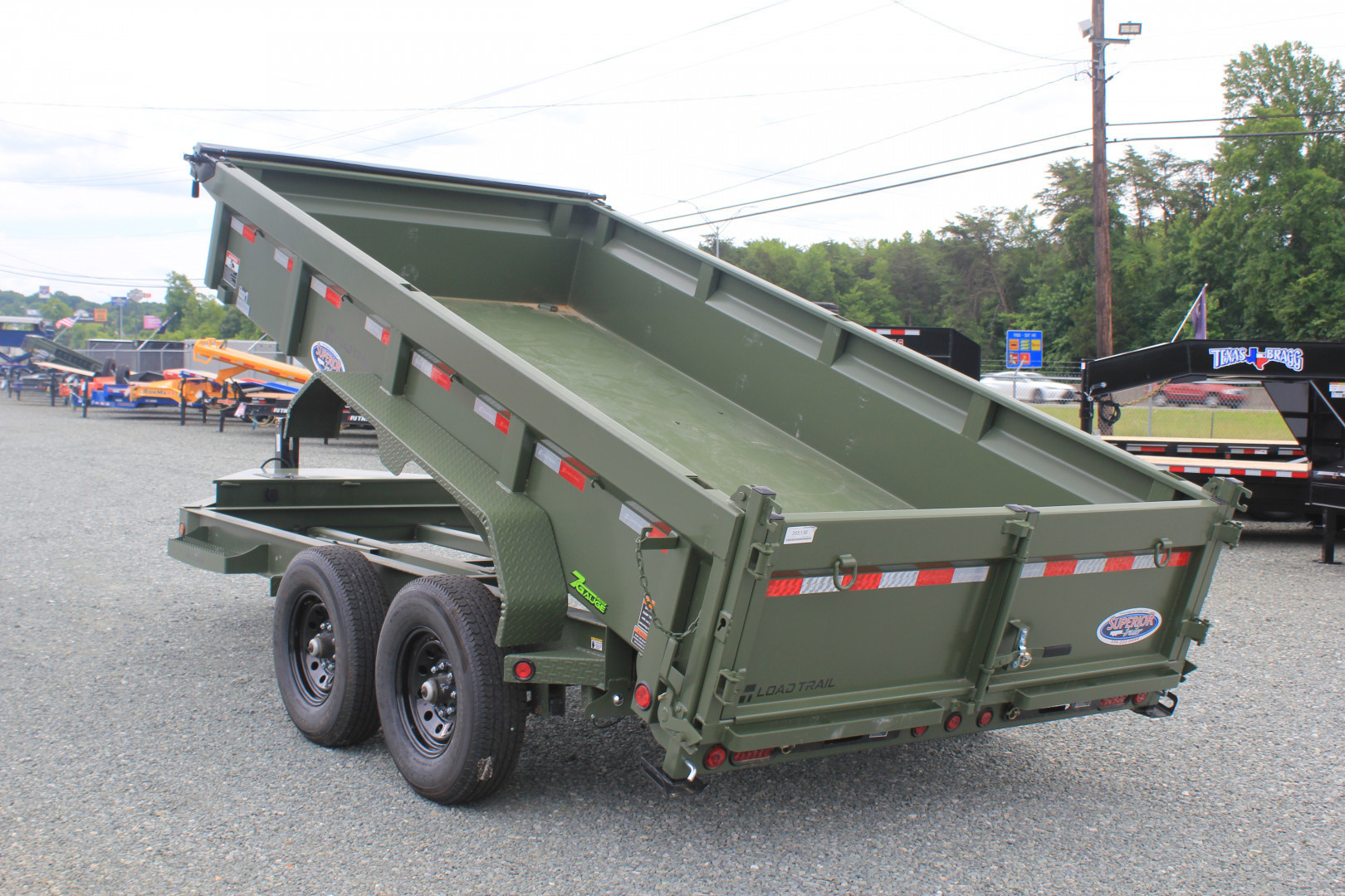 New 2025 Load Trail Low Pro 7X14 14K Dump Trailer w/ 2' Sides & Hydraulic Jack *FALL SALE*