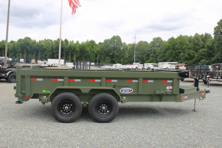 New 2025 Load Trail Low Pro 7X14 14K Dump Trailer w/ 2' Sides & Hydraulic Jack *FALL SALE*