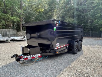 New 2025 PJ Trailers D7 7x14 14K w/ 4' Sides Dump Trailer