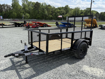 New 2025 TEXAS BRAGG TRAILERS 5X8P w/2ft Expanded Sides & Tailgate Utility Trailer