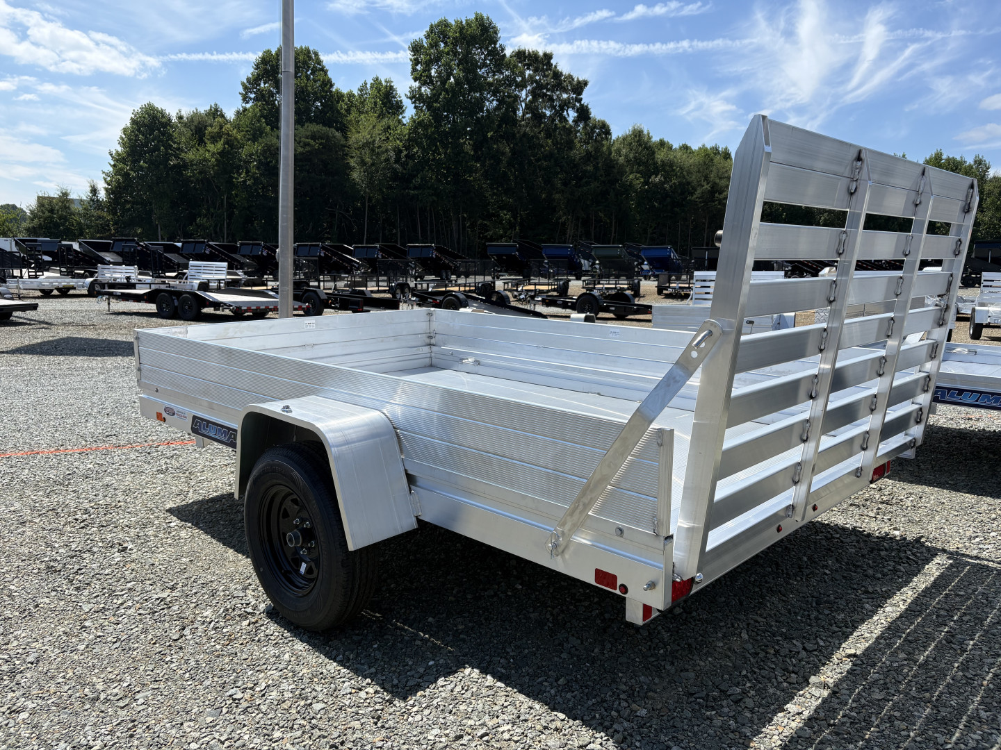 New 2024 ALUMA 7810ES Utility Trailer w/ 12" Solid Sides