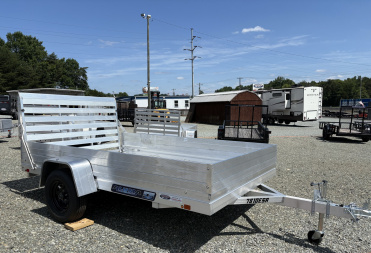 New 2024 ALUMA 7810ES Utility Trailer w/ 12  Solid Sides