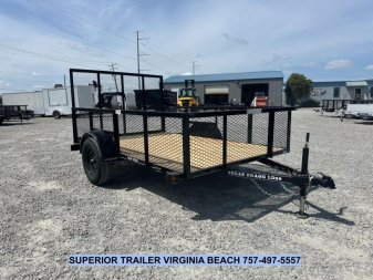 New 2025 TEXAS BRAGG TRAILERS 6x10LD w/ Gate and 2ft Expanded Sides Utility Trailer