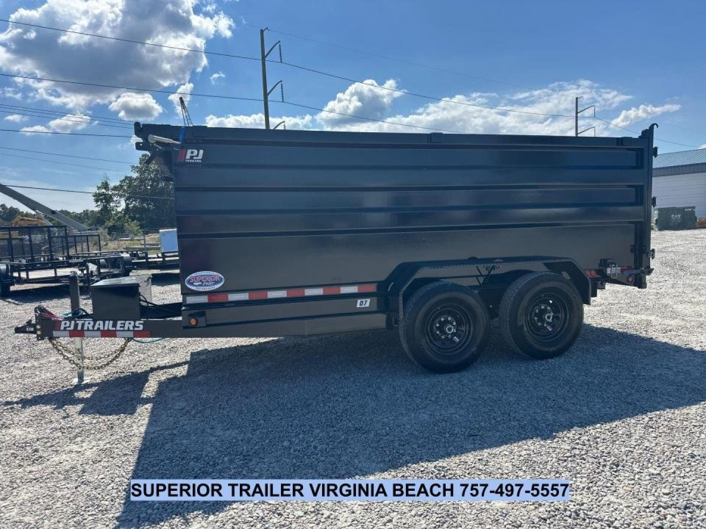 New 2025 PJ Trailers D7 7x14 14K w/ 4' Sides Dump Trailer HOT ITEM WHILE SUPPLIES LAST