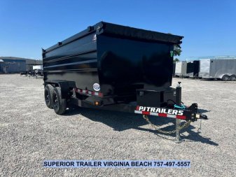 New 2025 PJ Trailers D7 7x14 14K w/ 4' Sides Dump Trailer HOT ITEM WHILE SUPPLIES LAST