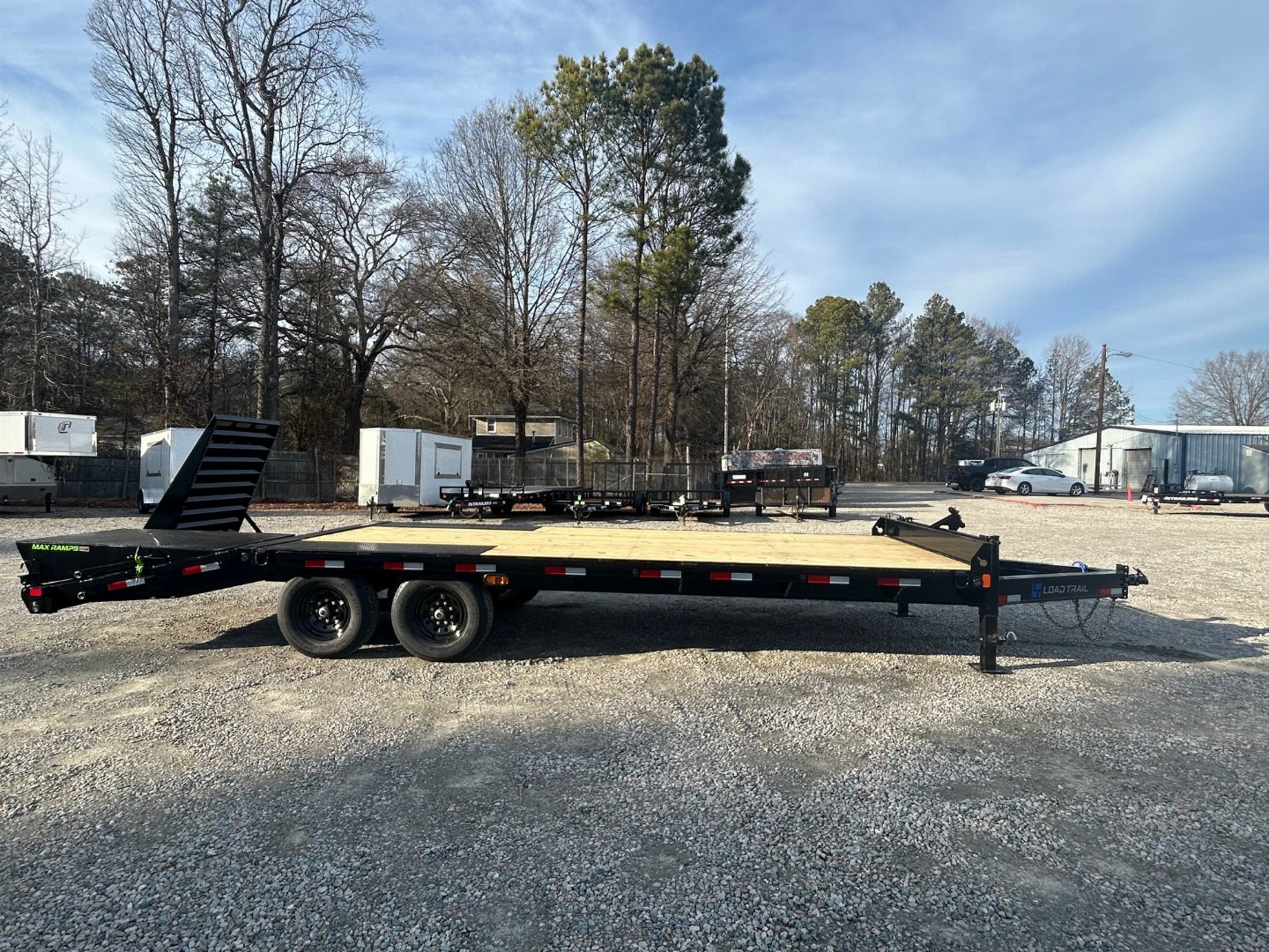 New 2025 Load Trail 24' 14K Deckover Trailer w/ Flip Over Ramps