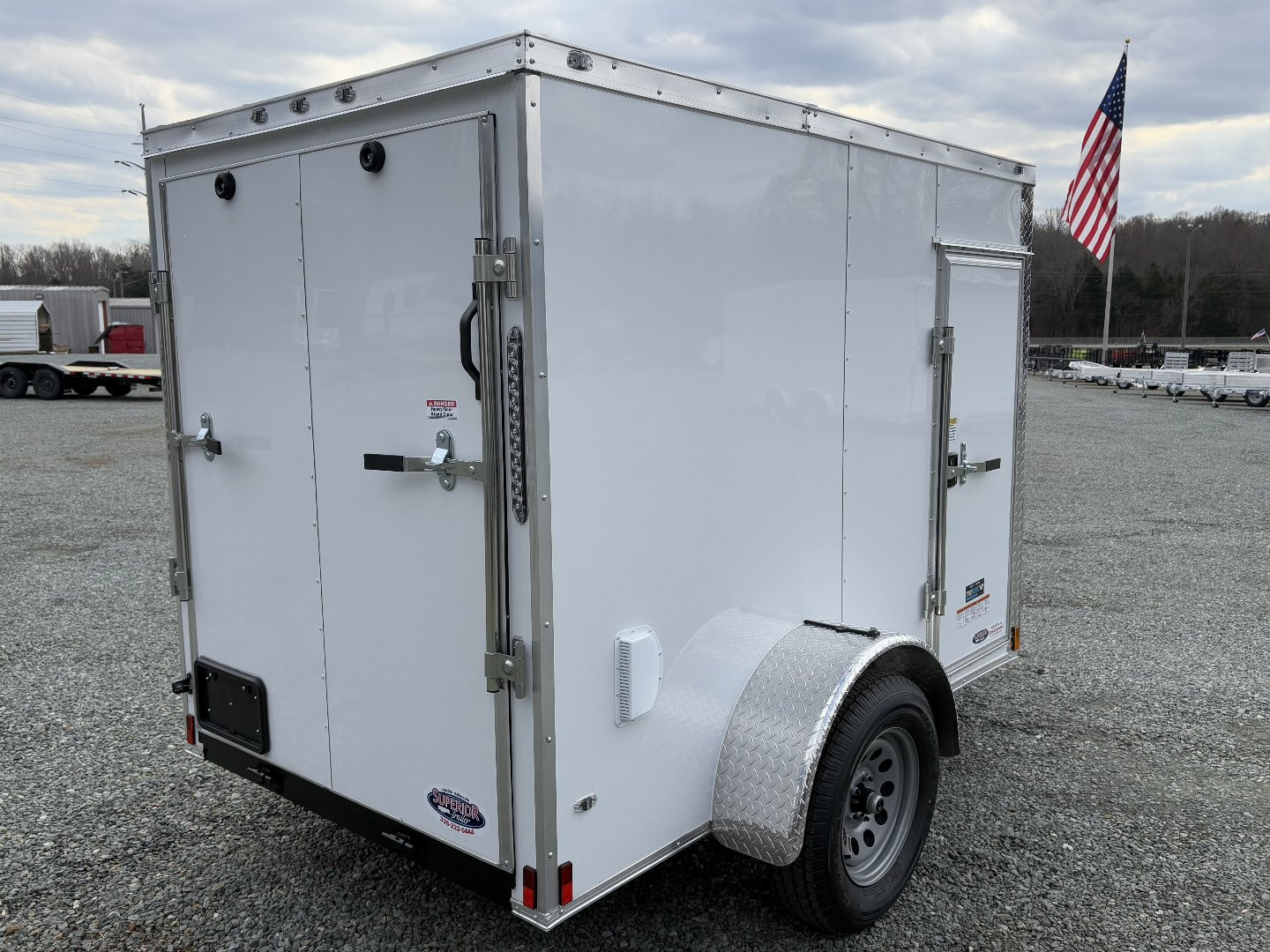 New 2025 ANVIL 5X8 Enclosed w/ 6" Extra Height, Ramp Door & Poly-Core Exterior