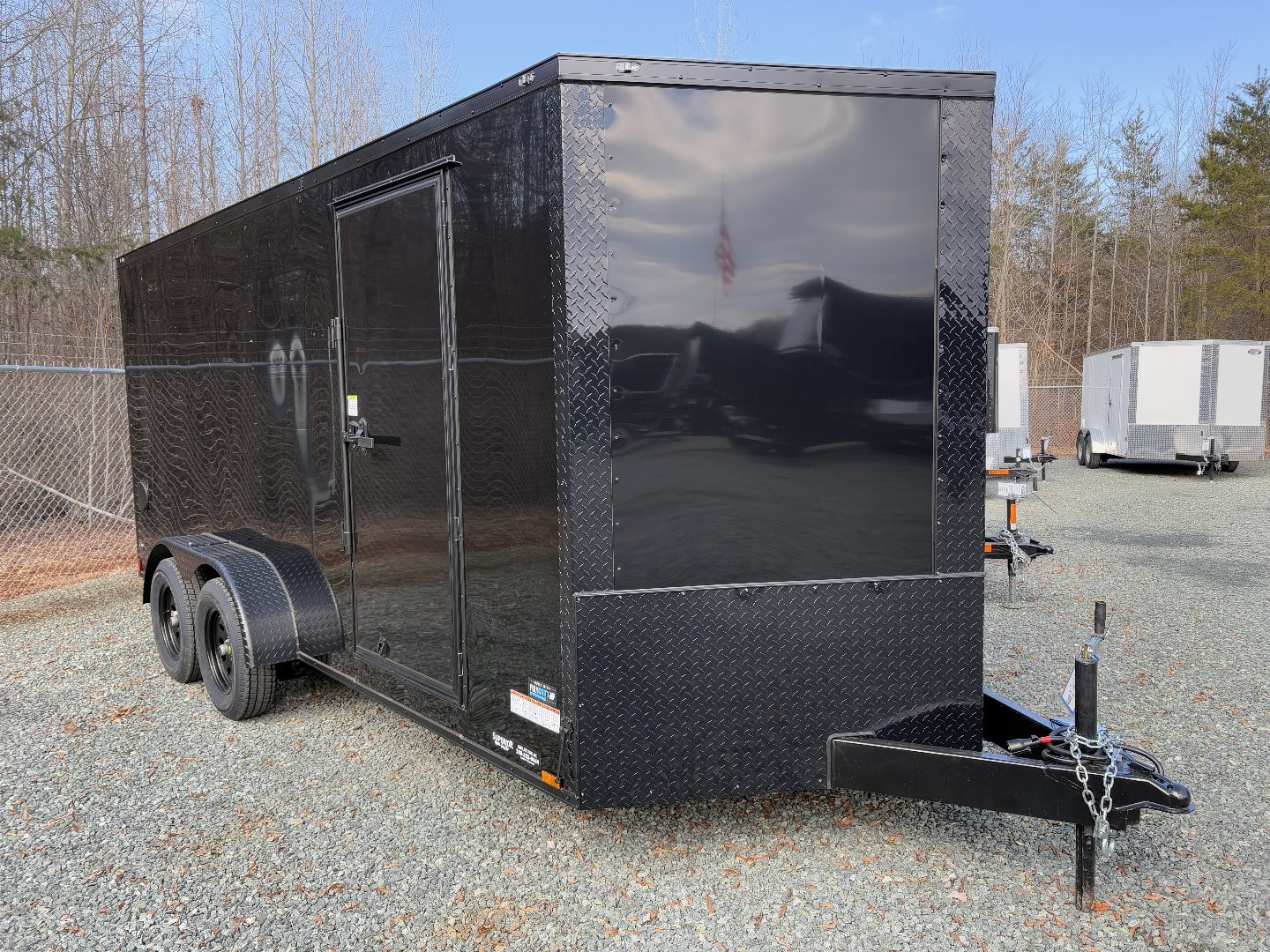 New 2025 ANVIL 7x16 7K Enclosed w/ Ramp Door, Black Out Package & Poly-Core Exterior